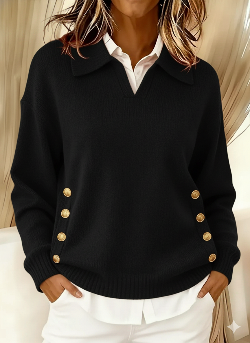 Erminia | Maglione Polo con Bottoni