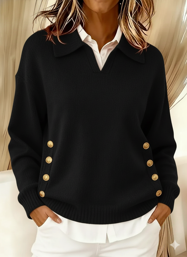 Erminia | Maglione Polo con Bottoni