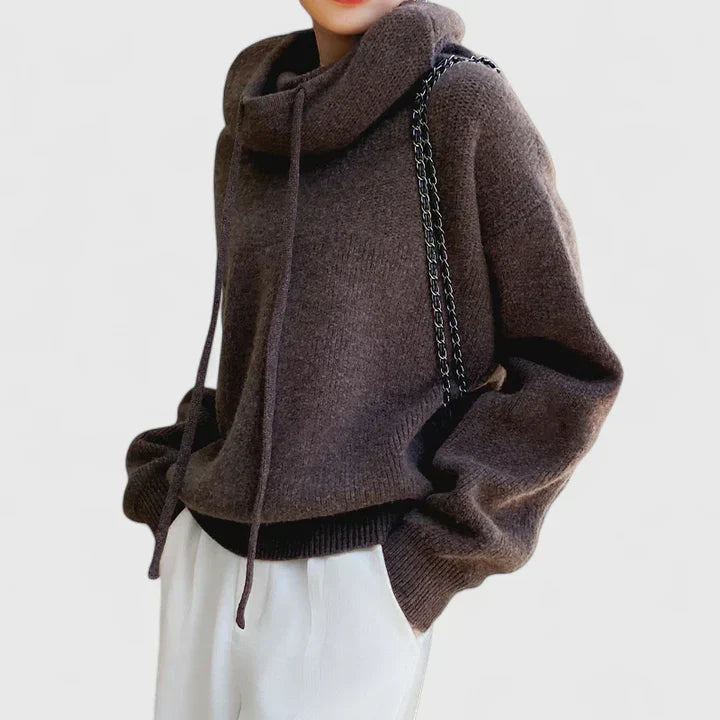 Edna | Felpa in Maglia con Cappuccio