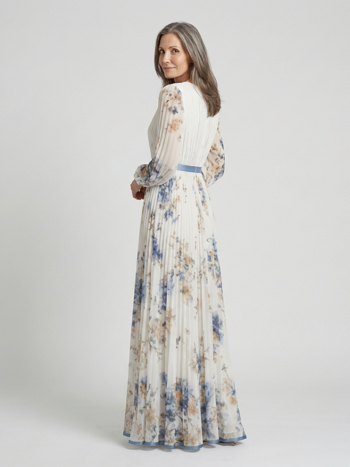 Lavinia | Abito Maxi Floreale a Maniche Lunghe