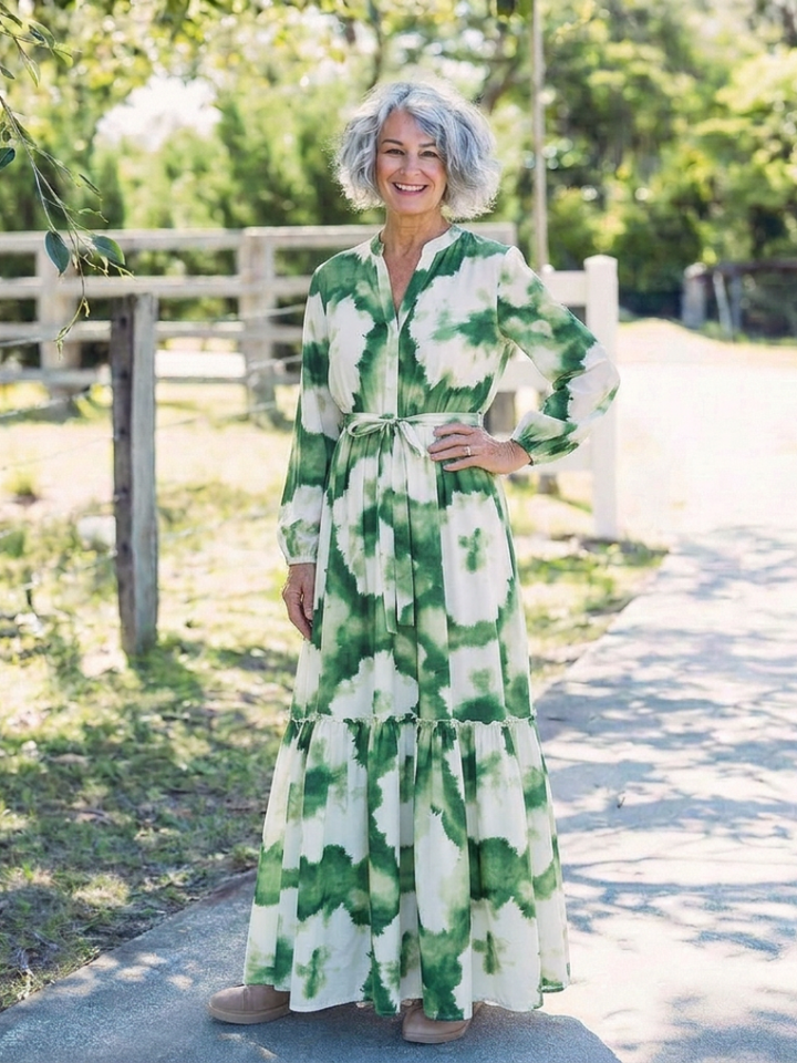 Sabine | Abito Maxi con Cintura in Vita