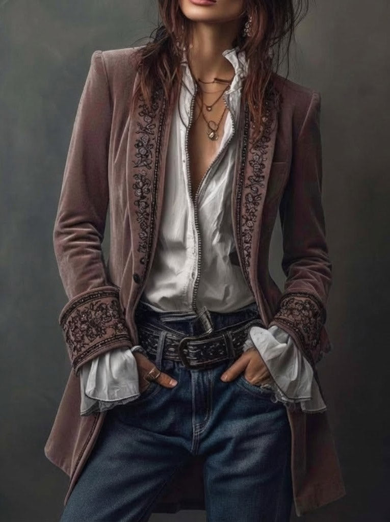 Erica | Blazer lungo vintage da donna - vista 17