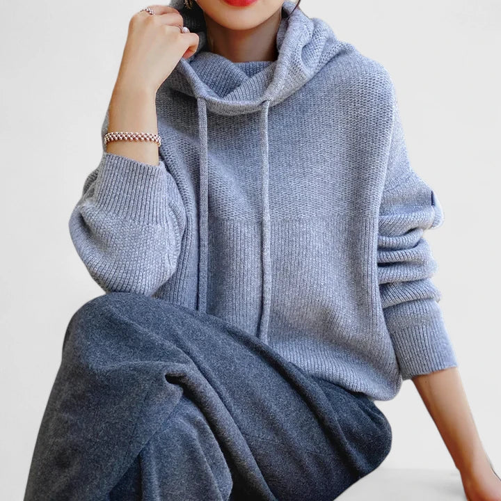 Edna | Felpa in Maglia con Cappuccio