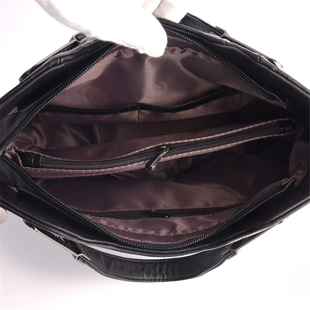 Borsa a Mano in Pelle Sienna