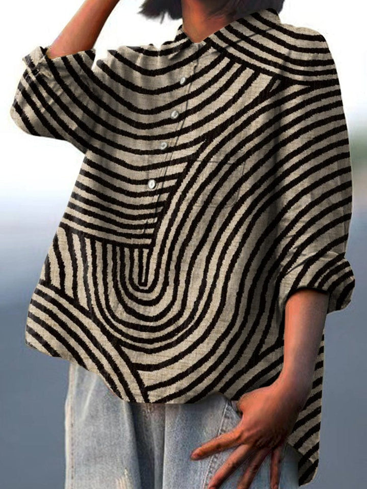 SABIRA | BLUSA A RIGHE GRAFICHE