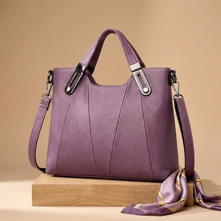 Borsa a Mano in Pelle Sienna
