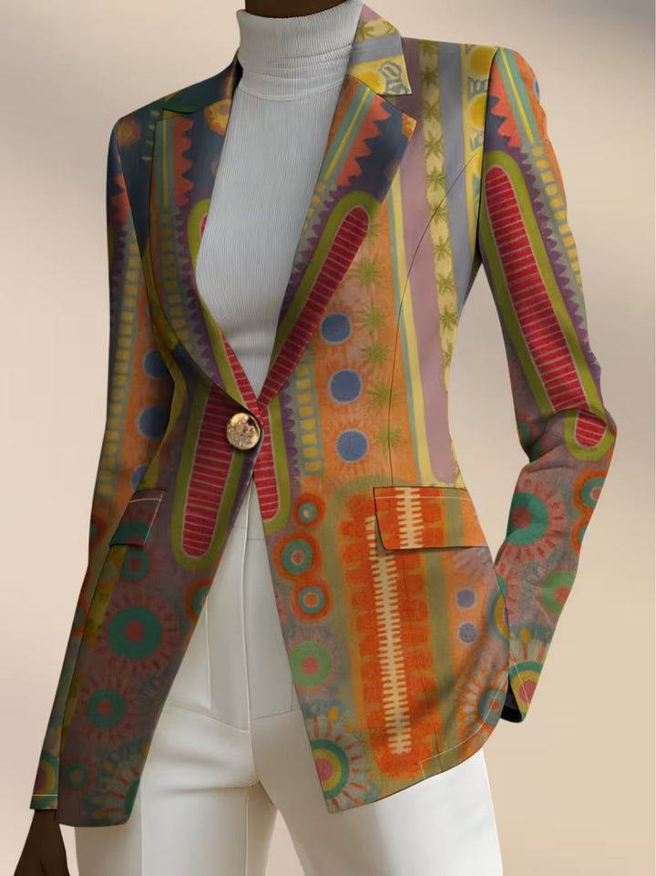 Faustine - blazer donna con motivo a medaglione, vista 3