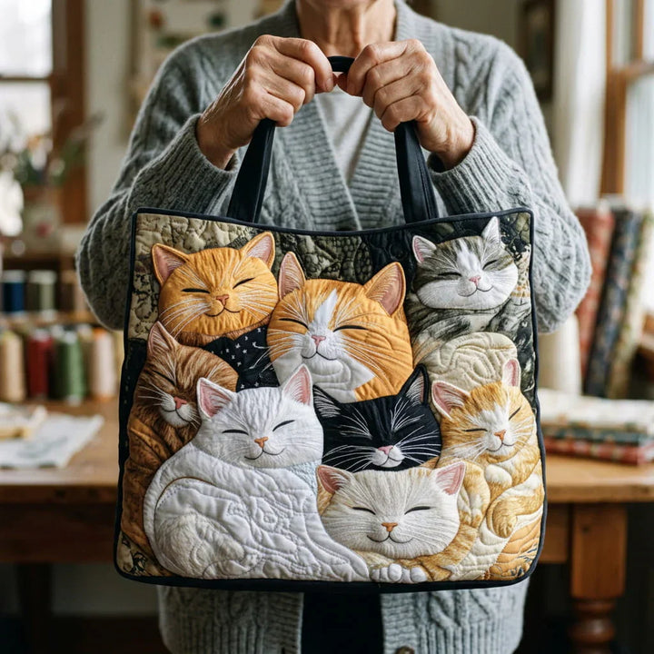 Borsa Artigianale Matelassé - Gattini Addormentati