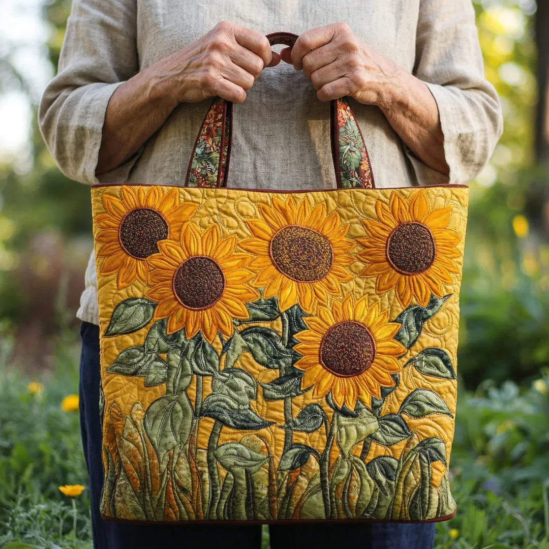 Borsa trapuntata classica - Girasole