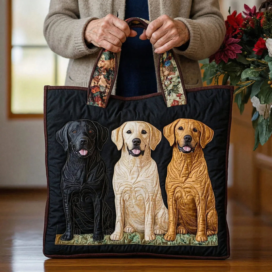 Borsa fatta a mano - Tre labradori