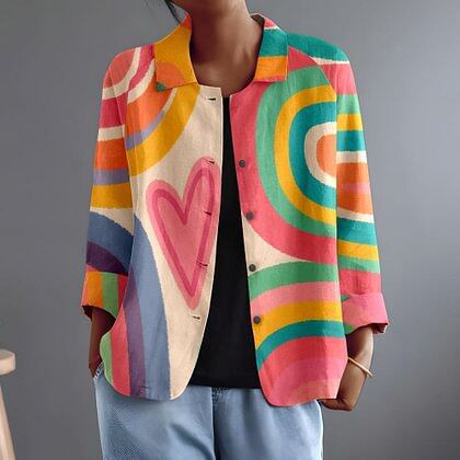 Camicetta grafica Constanza multicolore - Maria Milano