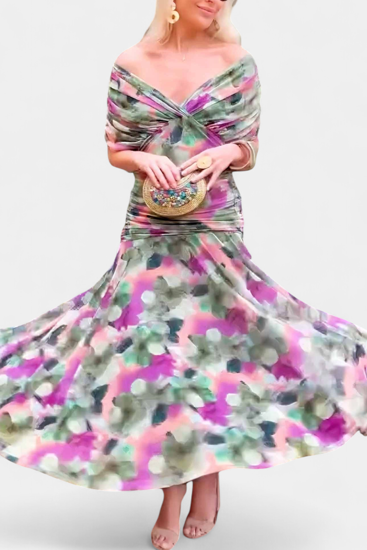 LOWENNA | ABITO ELEGANTE A SPALLE SCOPERTE