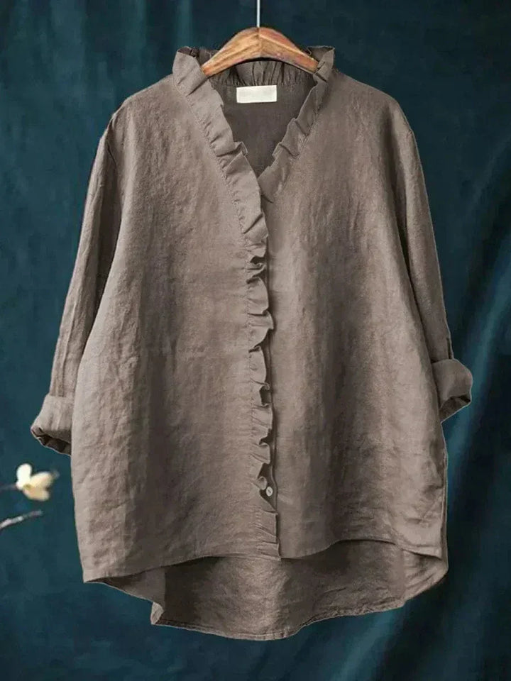 THALIA | BLUSA CON SCOLLO ARRICCIATO