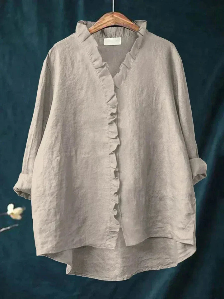 THALIA | BLUSA CON SCOLLO ARRICCIATO