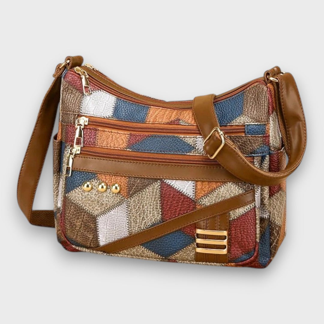 Maria – Borsa a Spalla in Pelle Patchwork