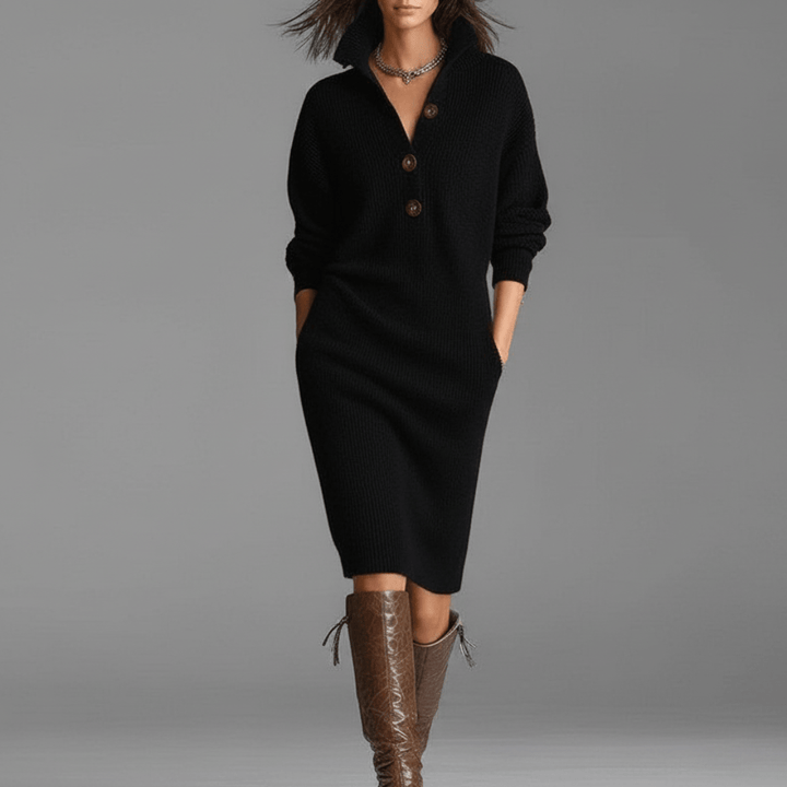 Elisse | Abito Invernale Elegante con Bottoni
