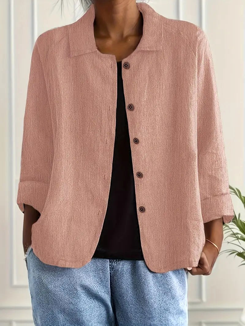 Camicetta classica Zenaide rosa da donna - Maria Milano