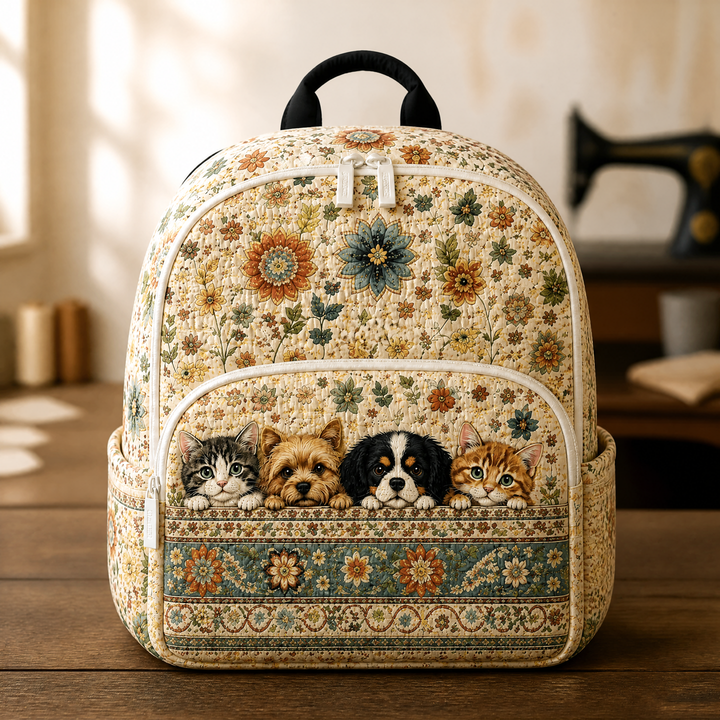 Zaino Trapuntato Boho Floreale