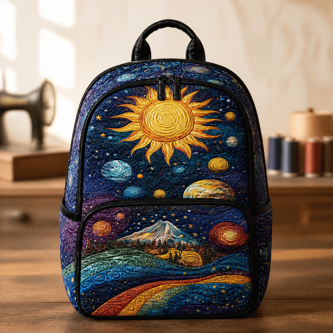Zaino Trapuntato con Sole e Montagne