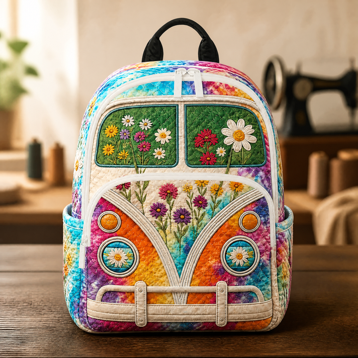 Zaino Trapuntato Hippie Camper Van