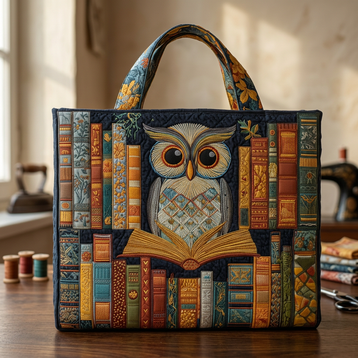Borsa Artigianale gufo e libri antichi – Idea Regalo