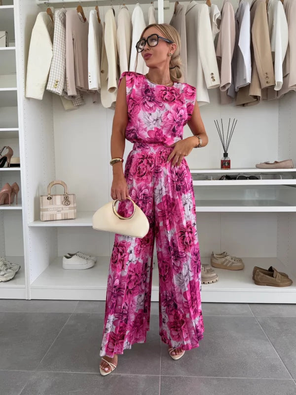 Marisella | Set top e pantaloni plissettati