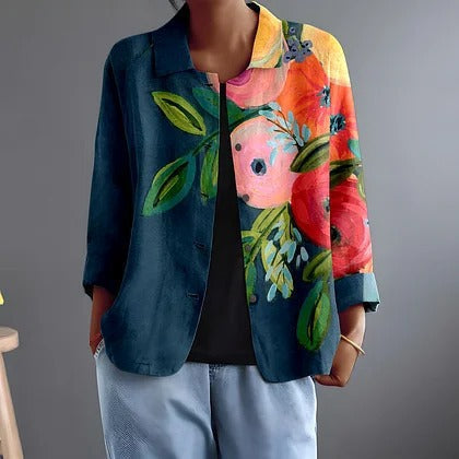 Camicetta floreale Persefone multicolore - Maria Milano