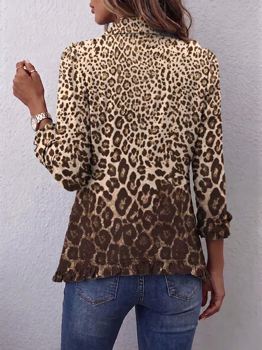 Anna | Giacca Leopardata con Volant