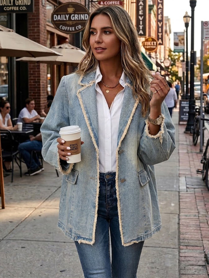 Dionne | Blazer Vintage con Bordo Grezzo
