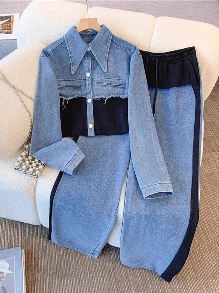 Paola | Completo con Giacca Cropped e Pantaloni a Gamba Larga