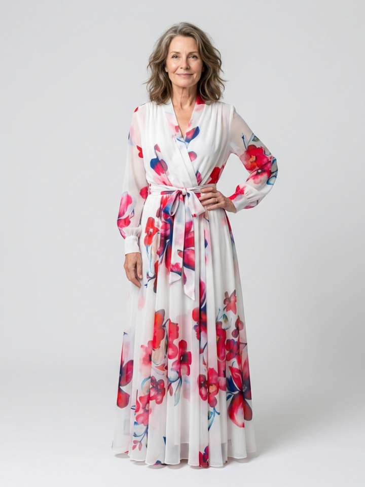 Lillian | Abito Maxi Avvolgente Floreale