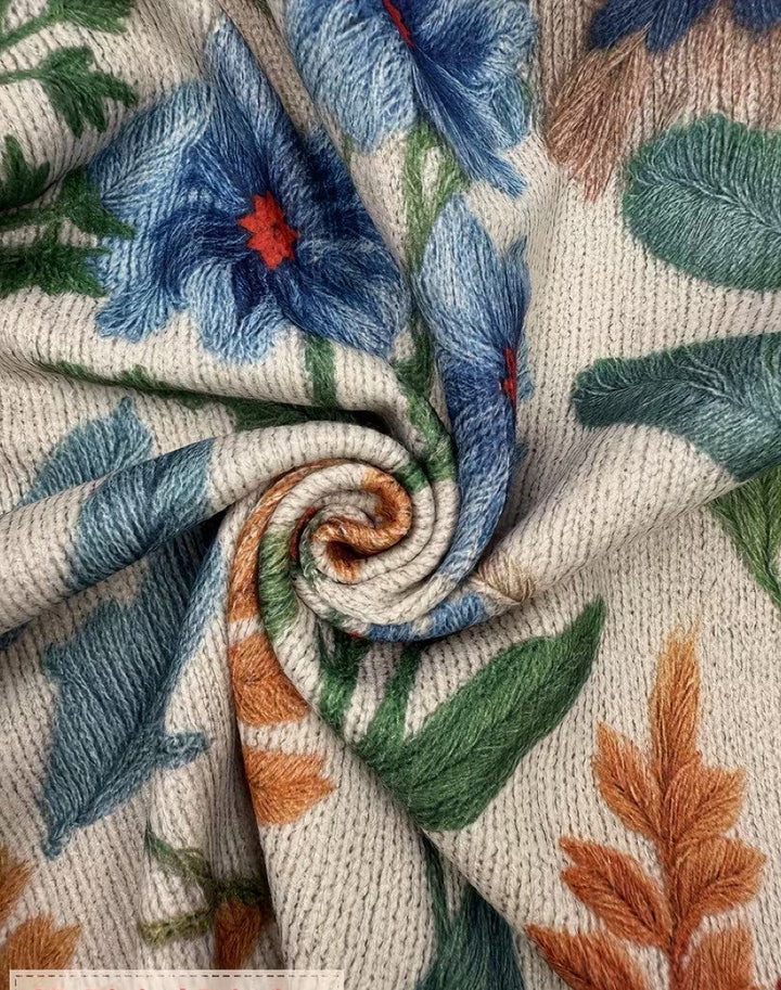 Cardigan donna botanico floreale con zip Clementine - vista 4