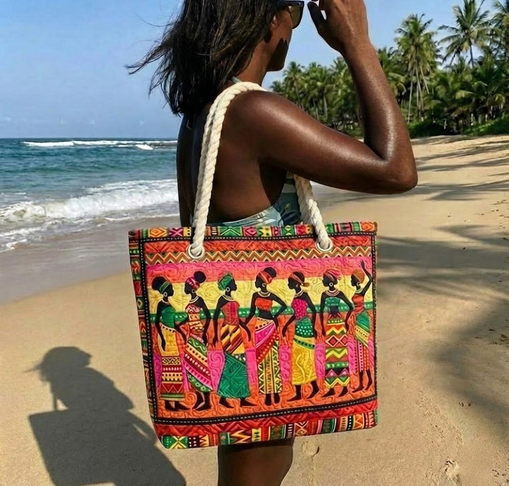 Borsa mare trapuntata Regine Africane disponibile nelle misure L e XL