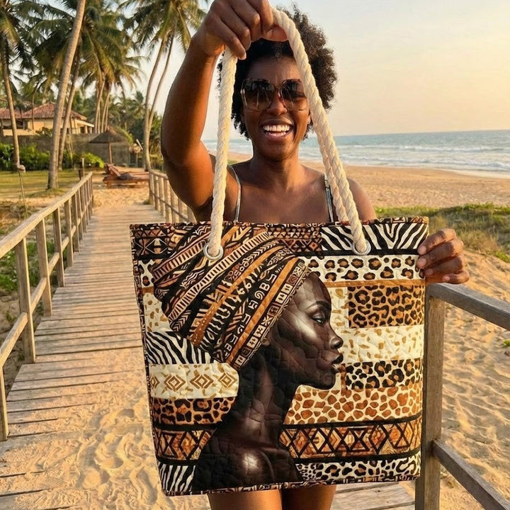 Borsa mare trapuntata Regina Africana disponibile nelle misure L e XL