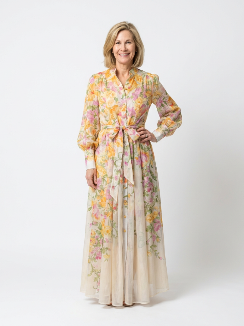 Abito maxi floreale Cressida da donna - Maria Milano